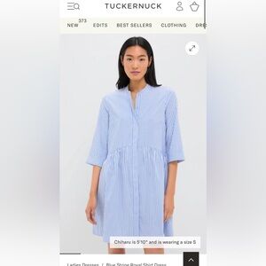 TUCKERNUCK NWT Blue and White Striped Dress